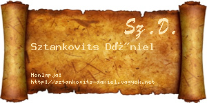Sztankovits Dániel névjegykártya