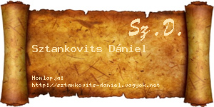 Sztankovits Dániel névjegykártya