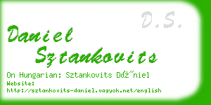 daniel sztankovits business card